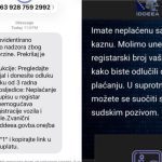 Upozorenje građanima Bosne i Hercegovine. Screenshot
