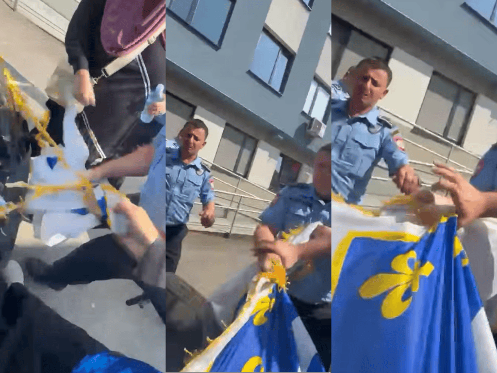 Policajci u Doboju pocijepali zastavu s ljiljanima, pa priveli ženu jer se tome usprotivila